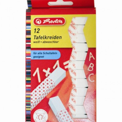 Herlitz tahvlikriit, valge, 12 tk