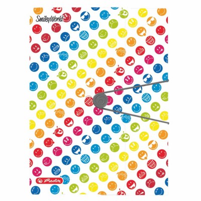 Herlitz kummiga kaaned A4 pl. Smiley Rainbow