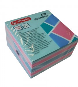 Märkmepaber 75x75mm Color Block värvilised lehe..
