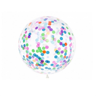 PartyDeco õhupall, diameeter 1 m, konfettidega