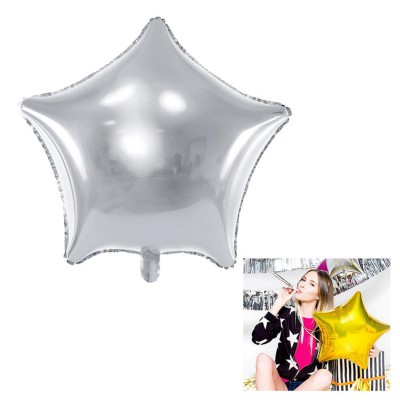 PartyDeco fooliumist õhupall, 48 cm, hõbedane / Täht