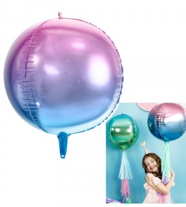 PartyDeco fooliumist õhupall, 35 cm, sinine/viol..