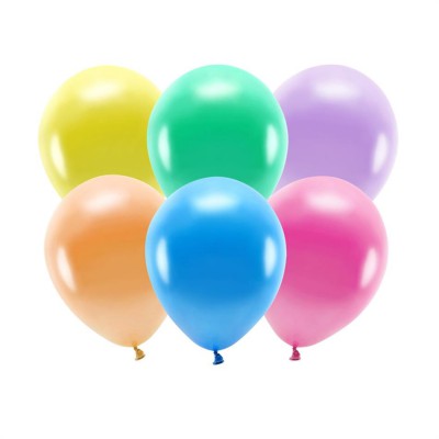 PartyDeco õhupall, 10 tk, 30 cm, metallikvärvide segu / Öko