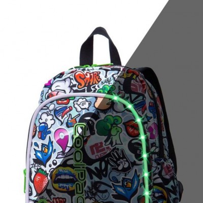 CoolPack seljakott lastele Bobby LED Graffiti, 8 l