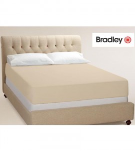 Bradley kummiga voodilina, 140 x 200 x 25 cm, kreem 2 tükki
