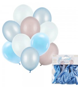 PartyDeco õhupall, 10 tk, sinised, hallid
